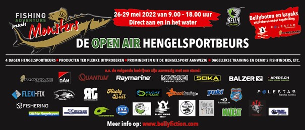 Open Air Hengelsportbeurs Monsters op 26 – 29 mei a.s.