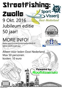 Inschrijving streetfishingwedstrijd Zwolle open voor VISpashouders buiten Oost NL