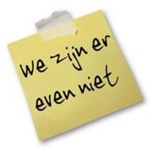 Kantoor gesloten op 11 en 12 september ivm personeelsfeest